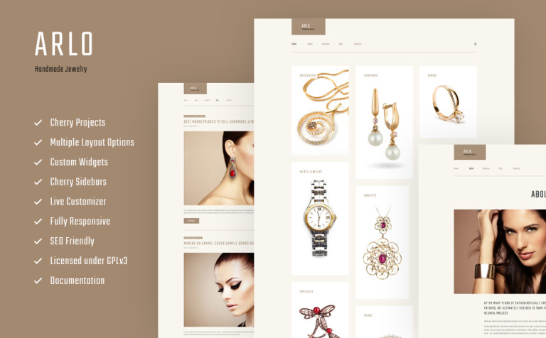Arlo - Handmade Jewelry Artist Portfolio WPML ready WordPress Template Big Screenshot Arlo - Handmade Jewelry Artist Portfolio WordPress Theme New Screenshots BIG