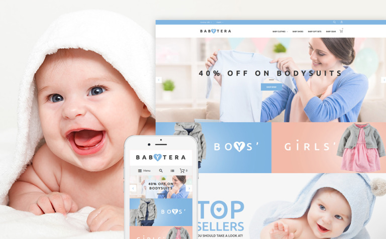 Babytera - Baby Store Bootstrap Magento Template Big Screenshot Babytera - Baby Store Magento Theme New Screenshots BIG