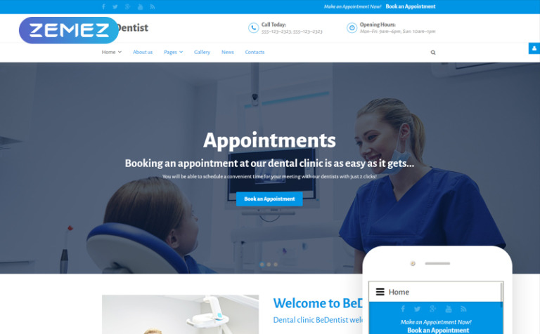 BeDentist Bootstrap Joomla Template Big Screenshot BeDentist Joomla Template New Screenshots BIG