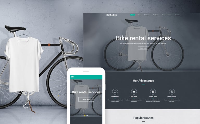 Bike Shop Responsive Website Theme Big Screenshot Bike Shop Website Template New Screenshots BIG