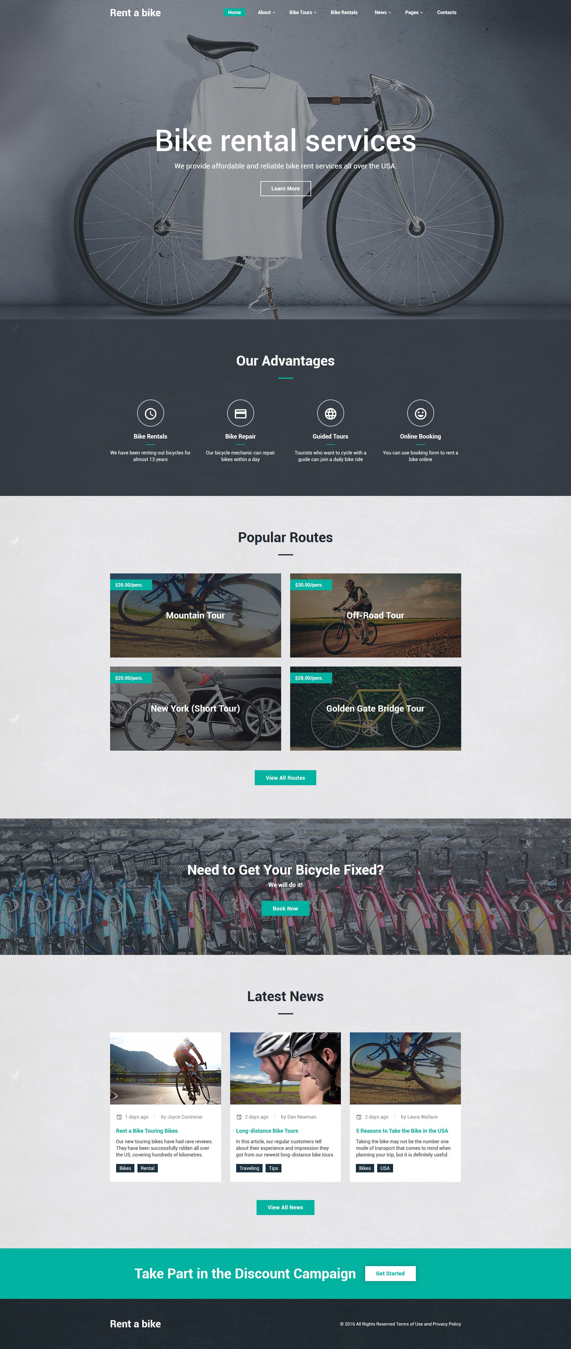 bike shop website