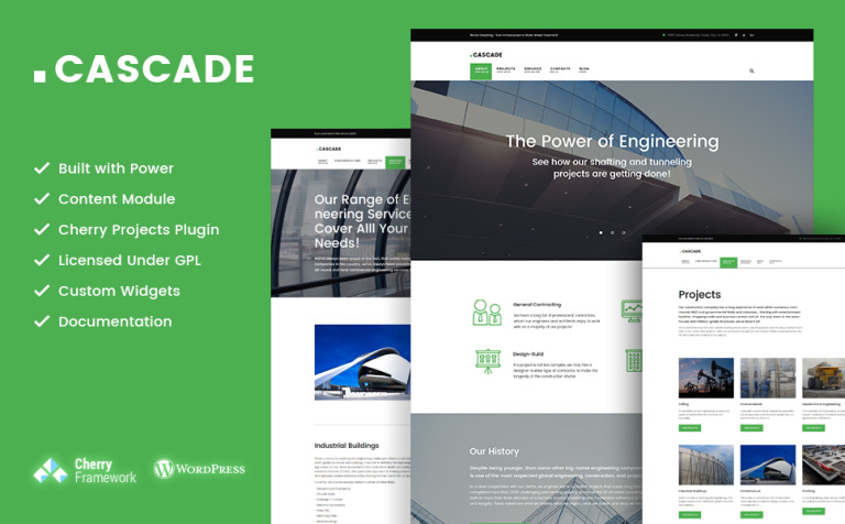 Cascade - civil engineering and constructions company Responsive WordPress Theme Big Screenshot Cascade - civil engineering and constructions company WordPress Theme New Screenshots BIG