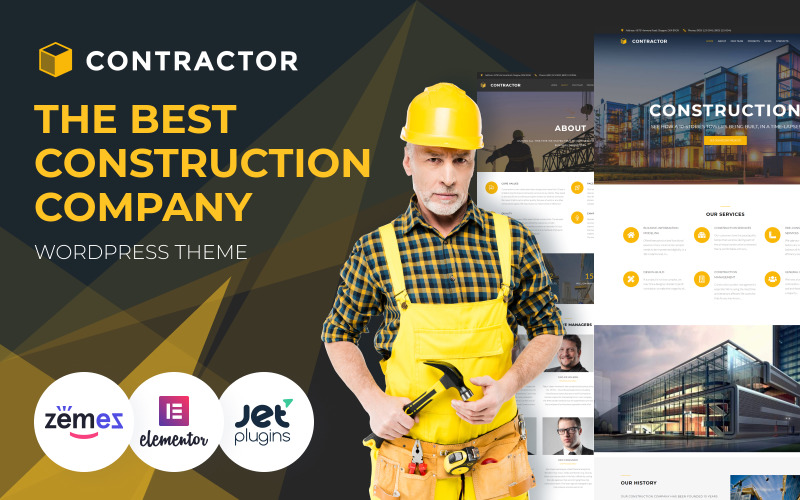 Contractor - Architecture & Construction Company WordPress Elementor WordPress Theme