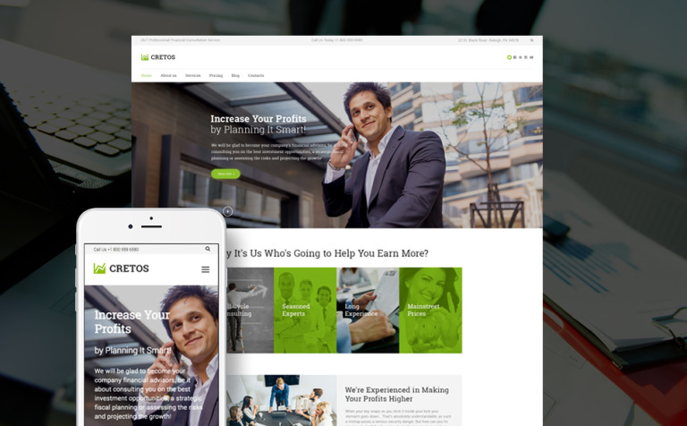 Cretos - Accountant & Financial Advisor Parallax WordPress Theme Big Screenshot Cretos - Accountant & Financial Advisor WordPress Theme New Screenshots BIG