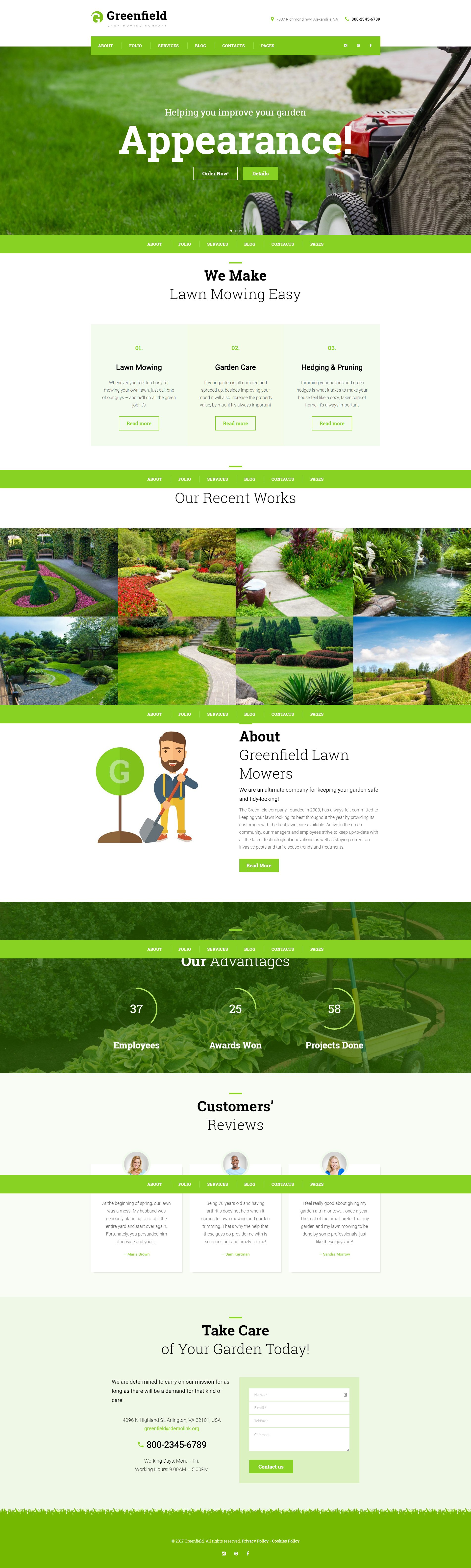 Best WordPress Lawn Mowing Templates 2019 TemplateMonster