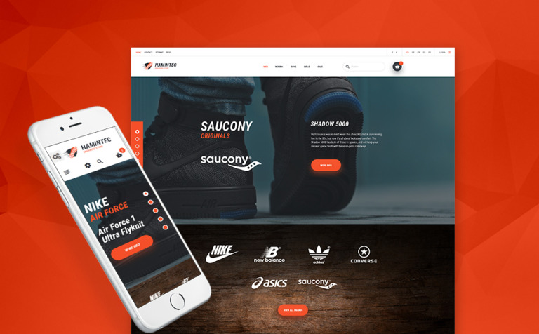 Hamintec - Sneakers Store Bootstrap PrestaShop Template Big Screenshot Hamintec - Sneakers Store PrestaShop Theme New Screenshots BIG