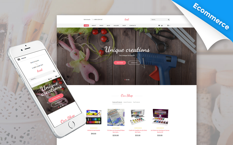 Handmade - Creative Shop Virtuemart & Joomla Template 
