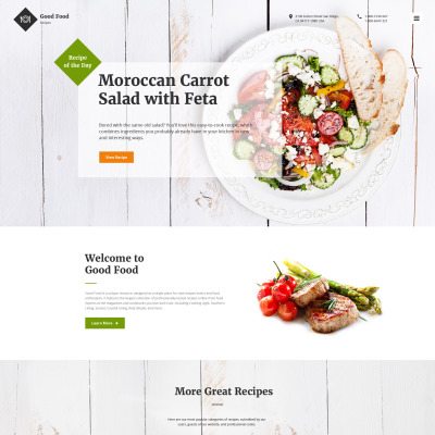HTML шаблон "Good Food на тему еда" #61184