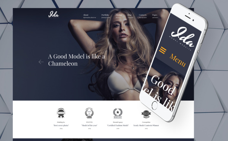 Ida - Model Photo Portfolio WPML ready WordPress Template Big Screenshot Ida - Model Photo Portfolio WordPress Theme New Screenshots BIG