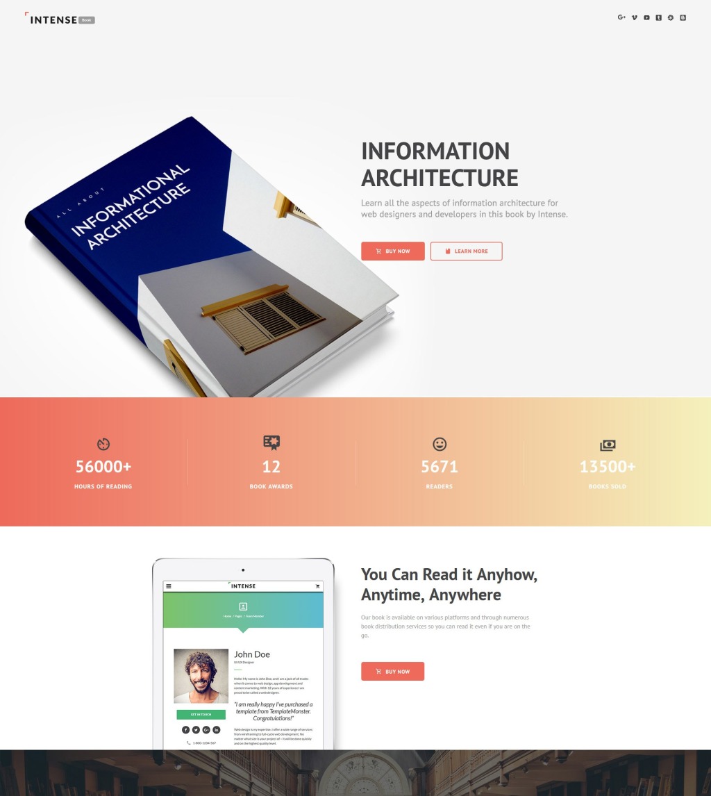 books-landing-page-template