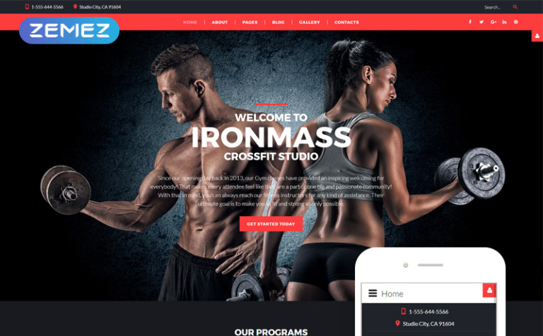 IronMass - Fitness Parallax Joomla Theme Big Screenshot IronMass - Fitness Joomla Template New Screenshots BIG