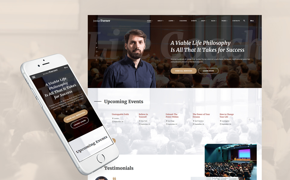 Jordan Turner - Life Coach Website Template New Screenshots BIG