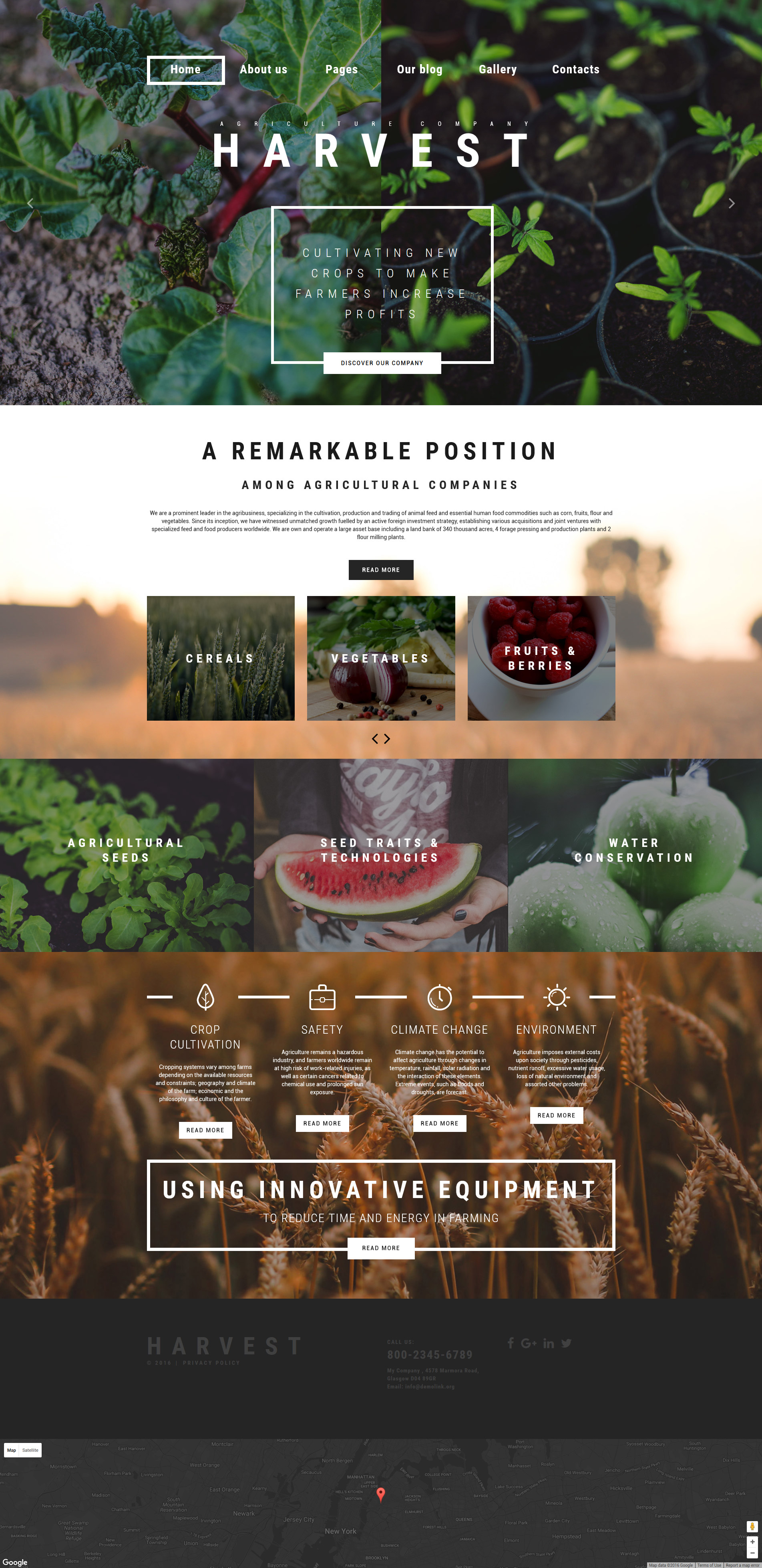 Plantilla Joomla "Harvest - Agriculture company" #61135