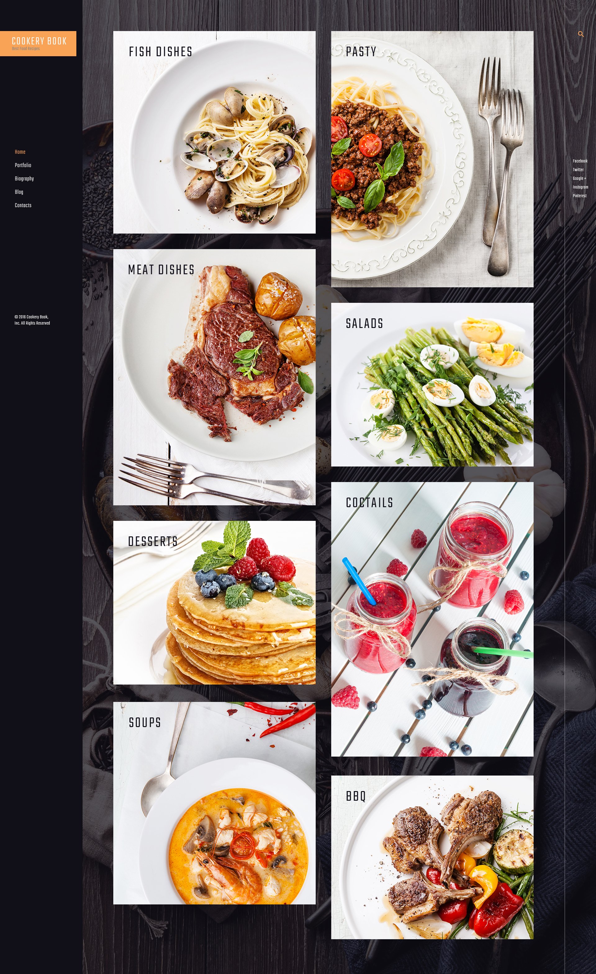 Responsive Cookery book - receipts and cooking Wordpress #61165 - Ekran resmi