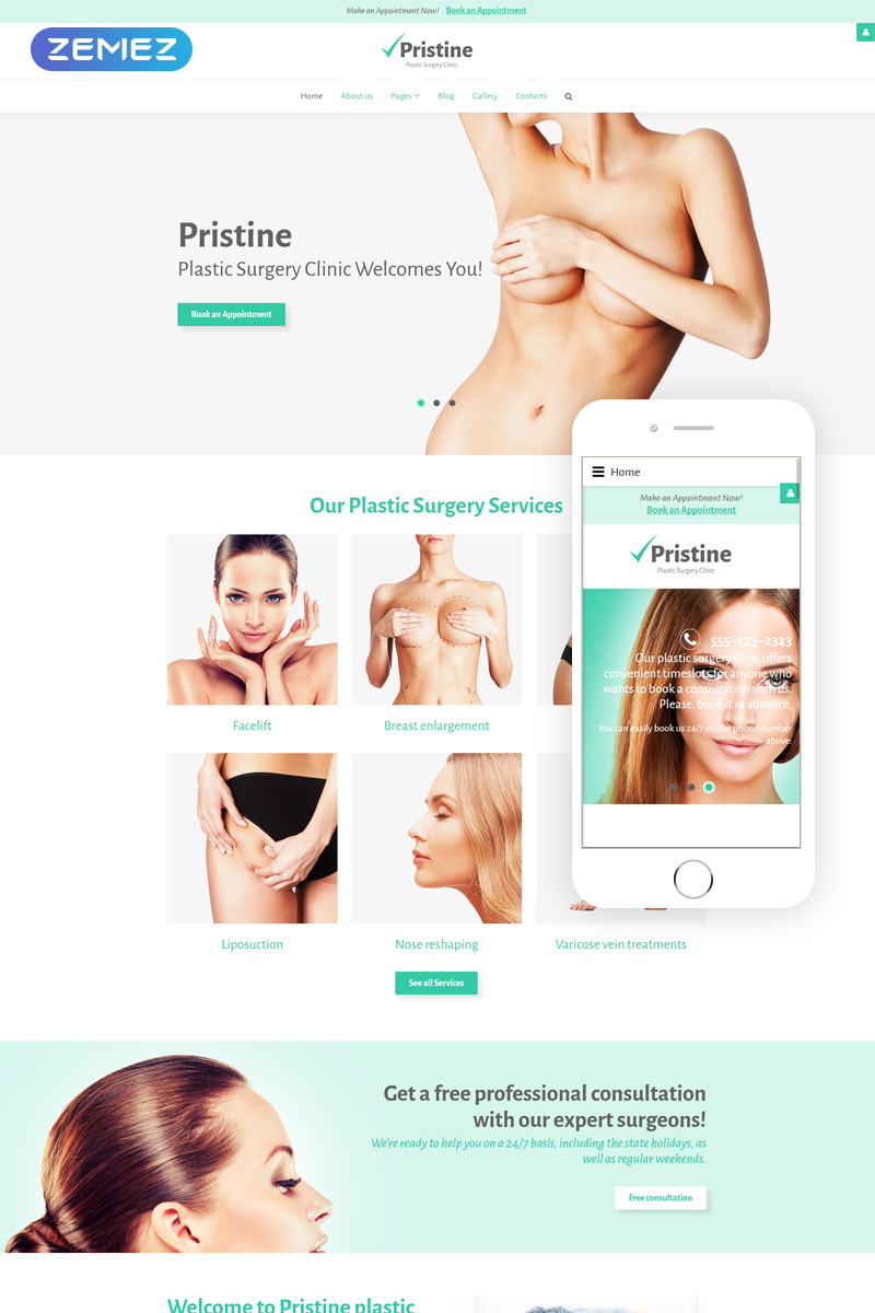Responsive Plastic Surgery Clinic Joomla #61137