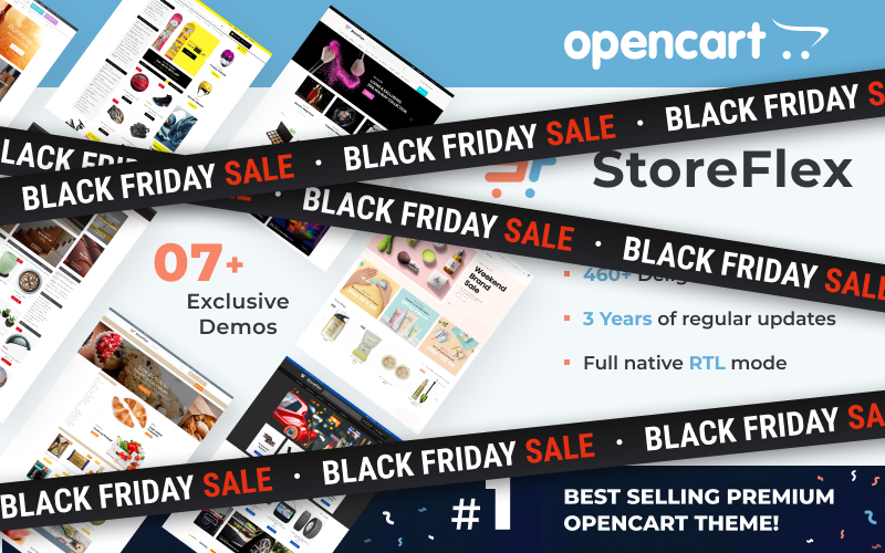 Responsywny szablon OpenCart StoreFlex - Uniwersalny #61111