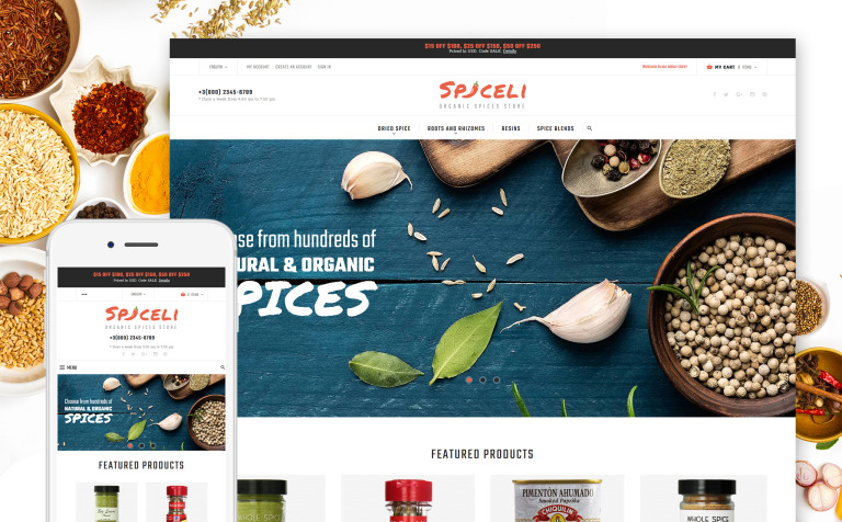 Spiceli Responsive Magento Theme Big Screenshot Spiceli Magento Theme New Screenshots BIG