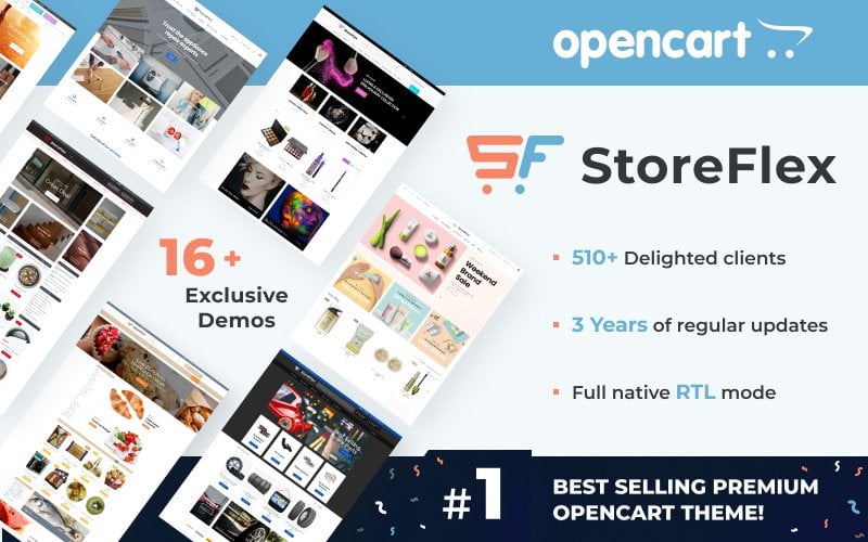 StoreFlex - Responsive Multipurpose Template + RTL OpenCart Template