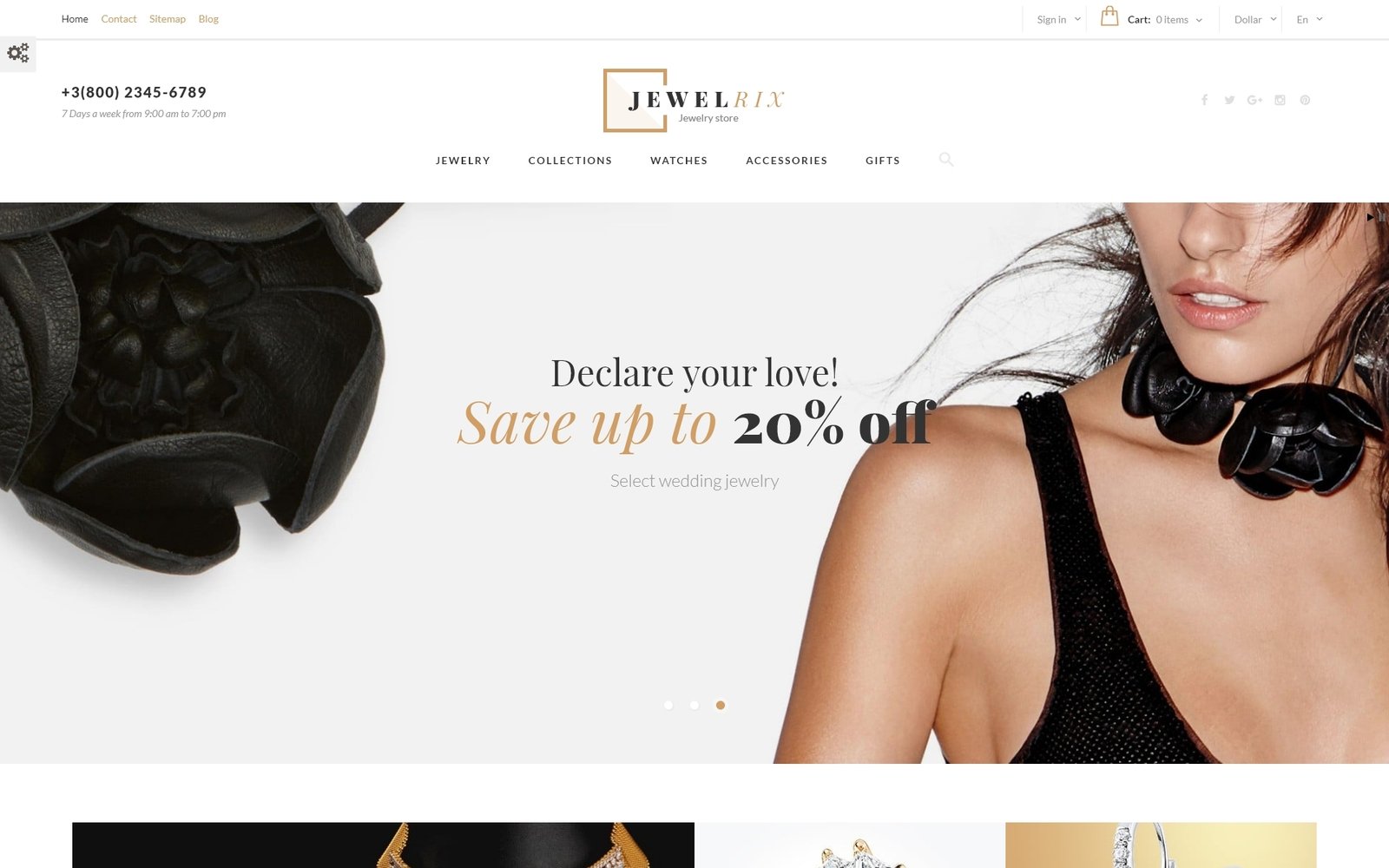 Tema De PrestaShop "Jewelrix - Joyería en Línea" #61179