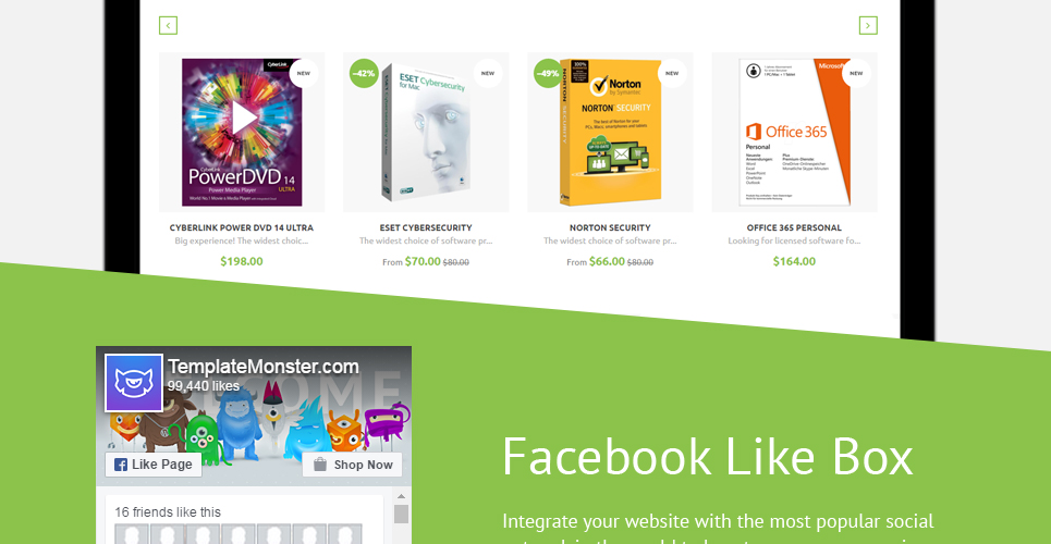 магазин программного обеспечения отзывчивая тема shopify