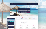 Airline Tickets Bootstrap тема Маленький скріншот Адаптивний Шаблон сайту на тему авіа білети
