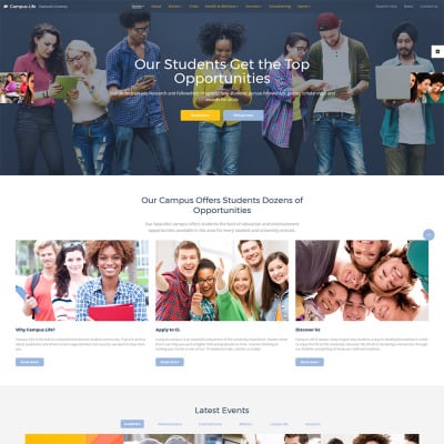 28+ Best University Website Templates | TemplateMonster