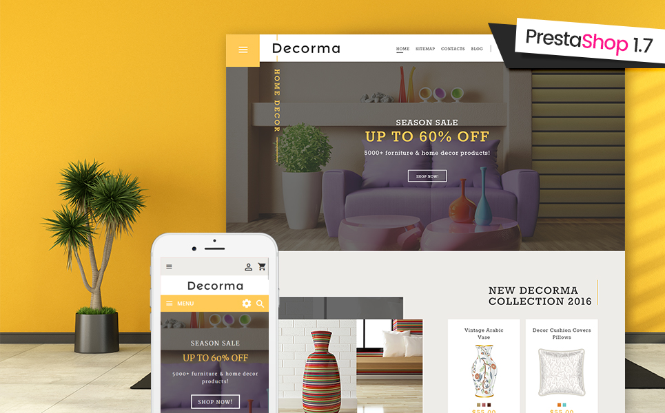 Decorma - Furniture Responsive PrestaShop 1.7 theme New Screenshots BIG