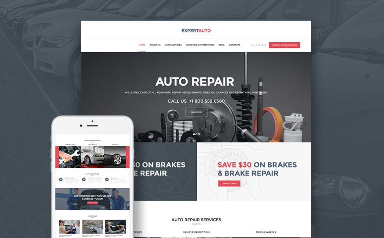 ExpertAuto - Mechanic WPML ready WordPress Template Big Screenshot ExpertAuto - Mechanic WordPress Theme New Screenshots BIG