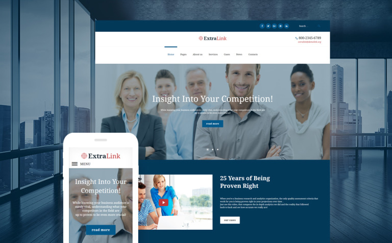 ExtraLink - Business Research and Analytics Agency Responsive WordPress Template Big Screenshot ExtraLink - Business Research and Analytics Agency WordPress Theme New Screenshots BIG