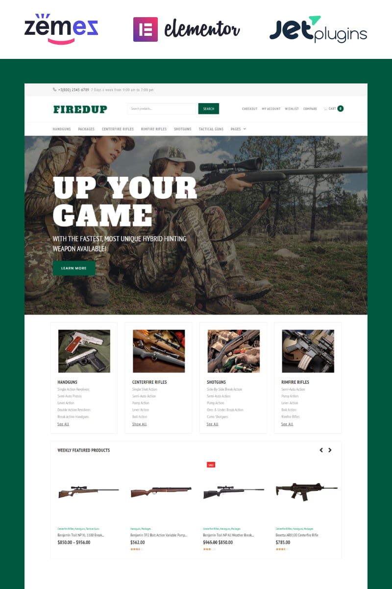 "Fired Up" Responsive WooCommerce Thema №61201 - screenshot