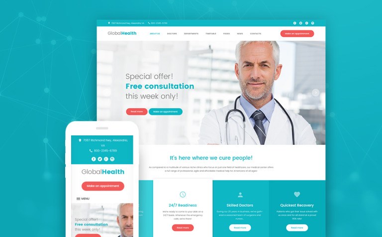 GlobalHealth - Doctor & Medical Parallax WordPress Theme Big Screenshot GlobalHealth - Doctor & Medical WordPress Theme New Screenshots BIG