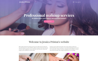 Jessica Priston - Makeup Services Responsive Multipage Website Template