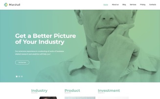 Marshall - Business Analysis and Market Research Agency WordPress Theme