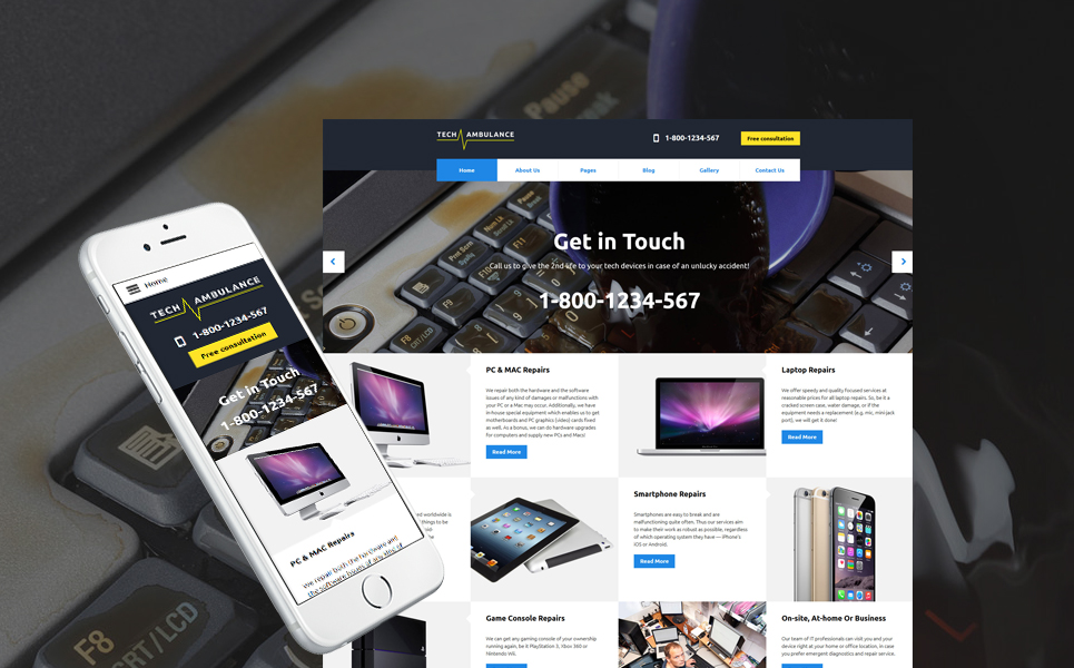 Mobile Repair Service Responsive Joomla Template New Screenshots BIG