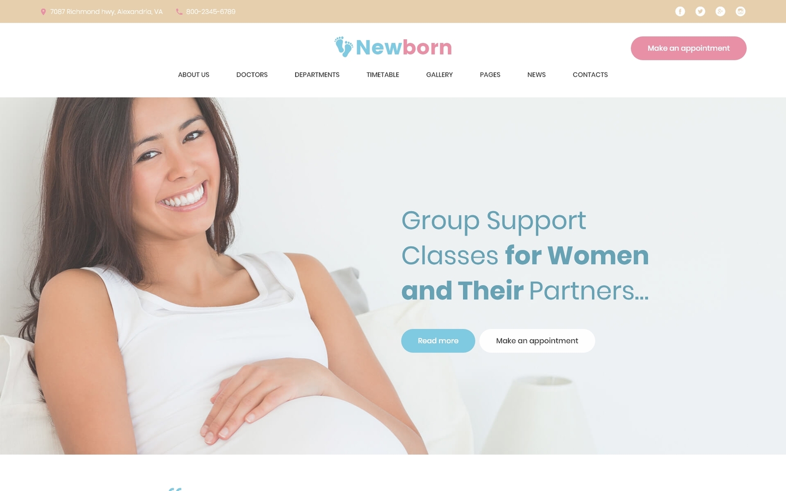 Modello WordPress Responsive #61241 "Newborn - Pregnancy Support Center"