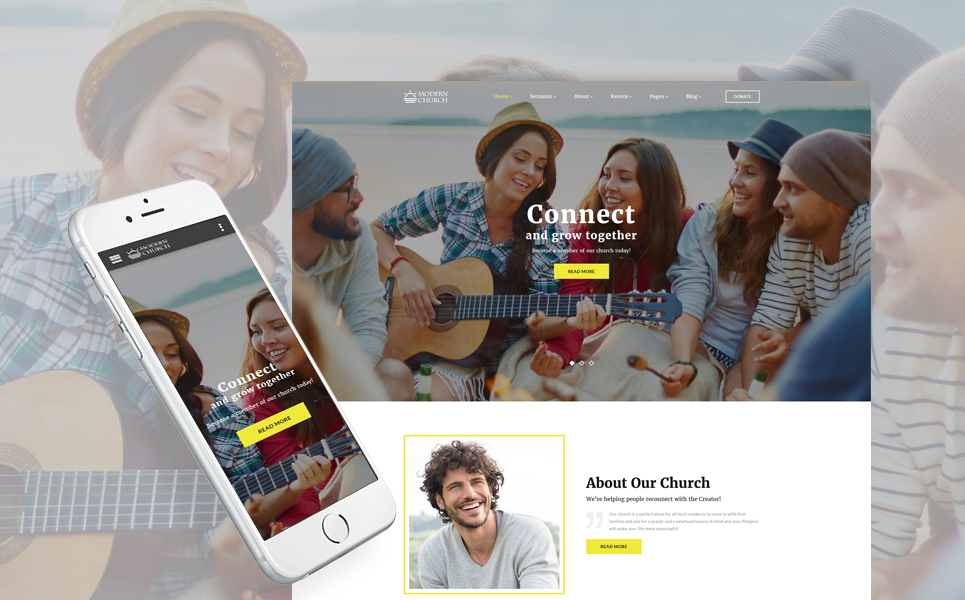 Modern Church - Multipage Religious Website Template New Screenshots BIG