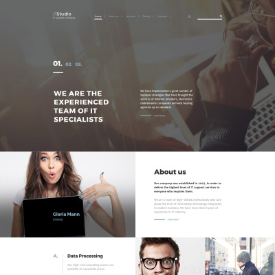 Plantilla Web para Sitio de Tecnología de la información #61215
