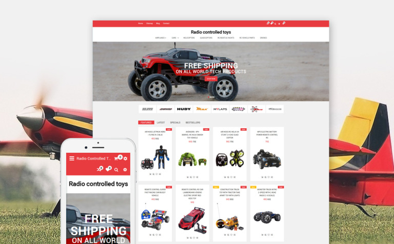 Radio Controlled Toys Responsive Bootstrap OpenCart Theme Big Screenshot Radio Controlled Toys Responsive OpenCart Template New Screenshots BIG