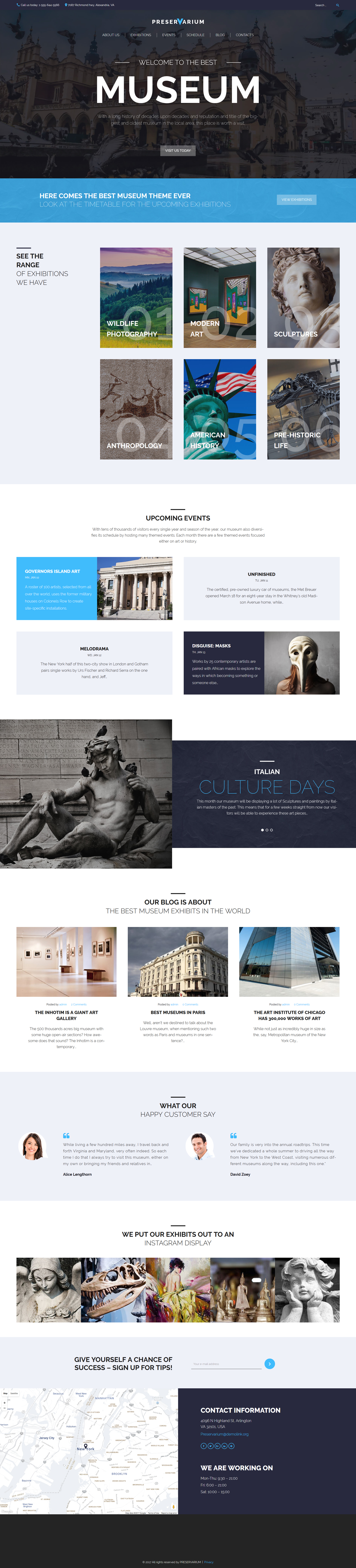 Responsivt Preservarium - Museum Responsive WordPress-tema #61276 - skärmbild