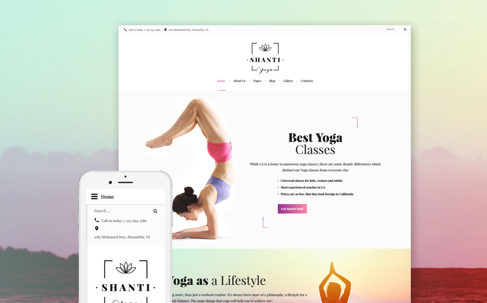 Shanti - Yoga Classes Responsive Joomla Template New Screenshots BIG
