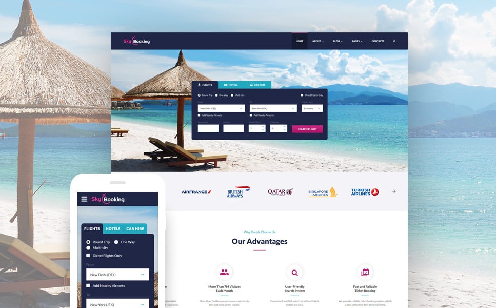 travel-online-multipage-website-template