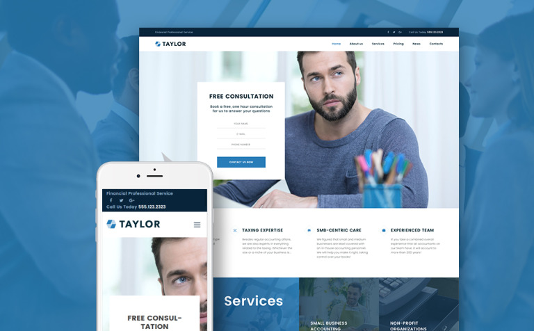 Taylor - Financial Accounting Responsive WordPress Theme Big Screenshot Taylor - Financial Accounting WordPress Theme New Screenshots BIG