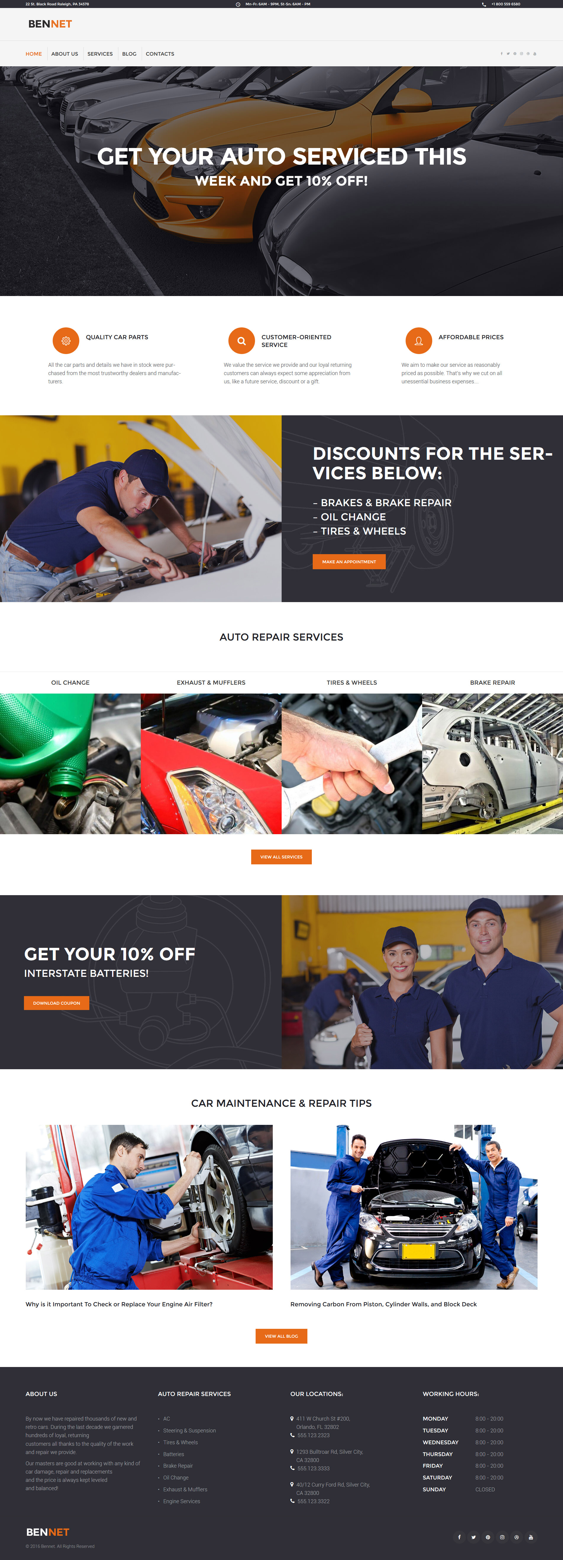 Tema De WordPress "Bennet" #61228 - captura de pantalla