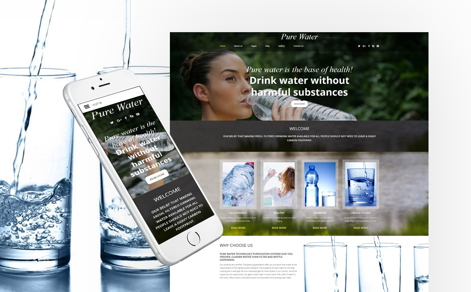 Water Responsive Joomla Template New Screenshots BIG
