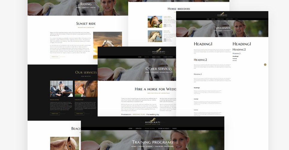 Horserati - Horse Club Multipage Website Template