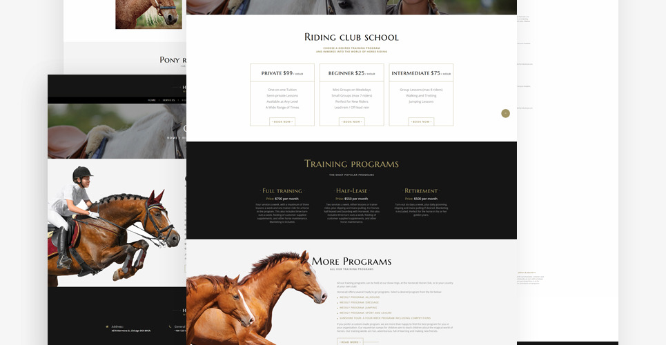 Horserati - Horse Club Multipage Website Template