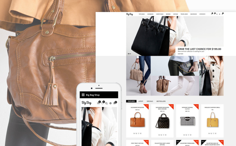 Big Bag - Handbag Store Responsive OpenCart Template Big Screenshot Big Bag - Handbag Store OpenCart Template New Screenshots BIG
