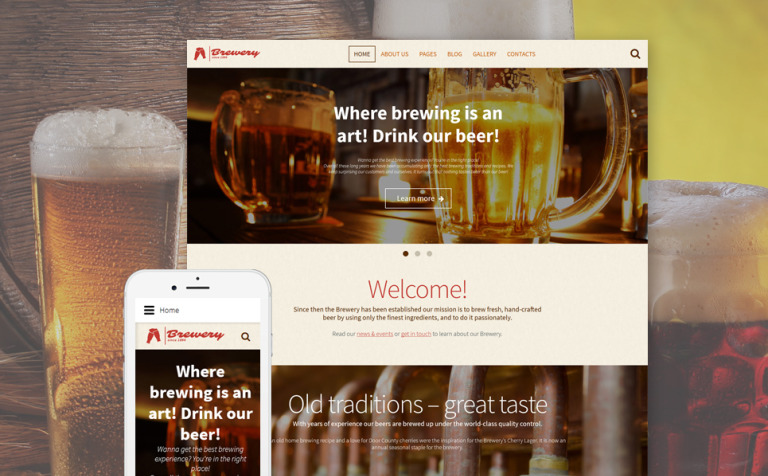 Brewery - Brewhouse Responsive Joomla Template 