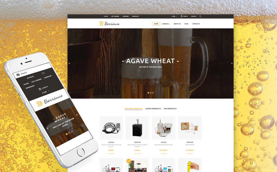 Brewery Responsive VirtueMart Template New Screenshots BIG