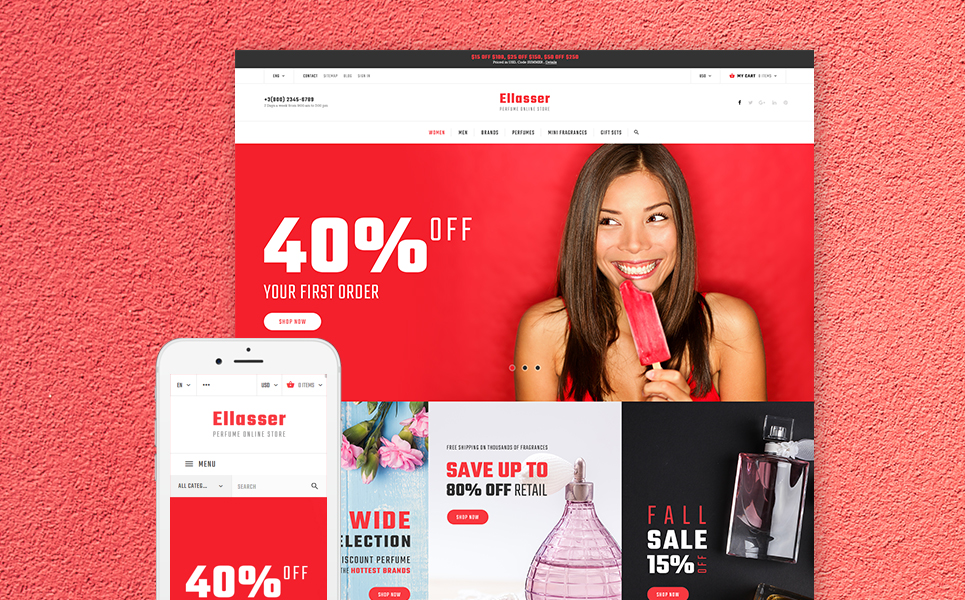 Ellasser - Perfume Online Store PrestaShop Theme New Screenshots BIG